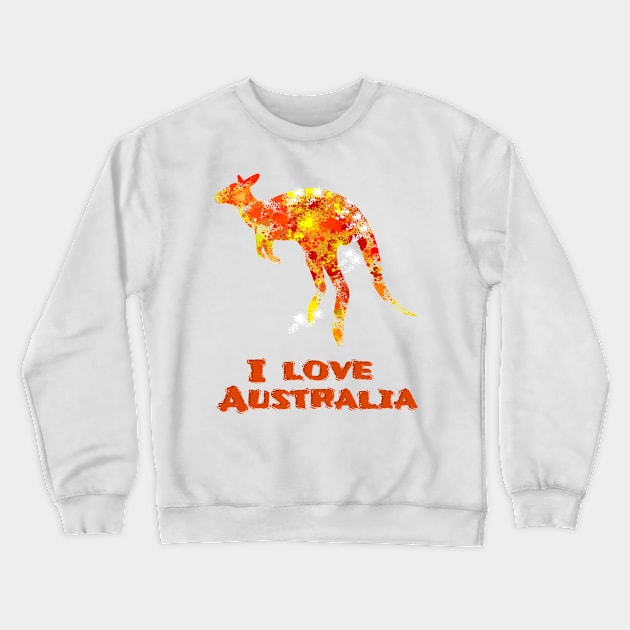 I Love Australia Crewneck Sweatshirt by smkworld